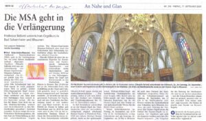 Konzertankündigung in der Nahezeitung