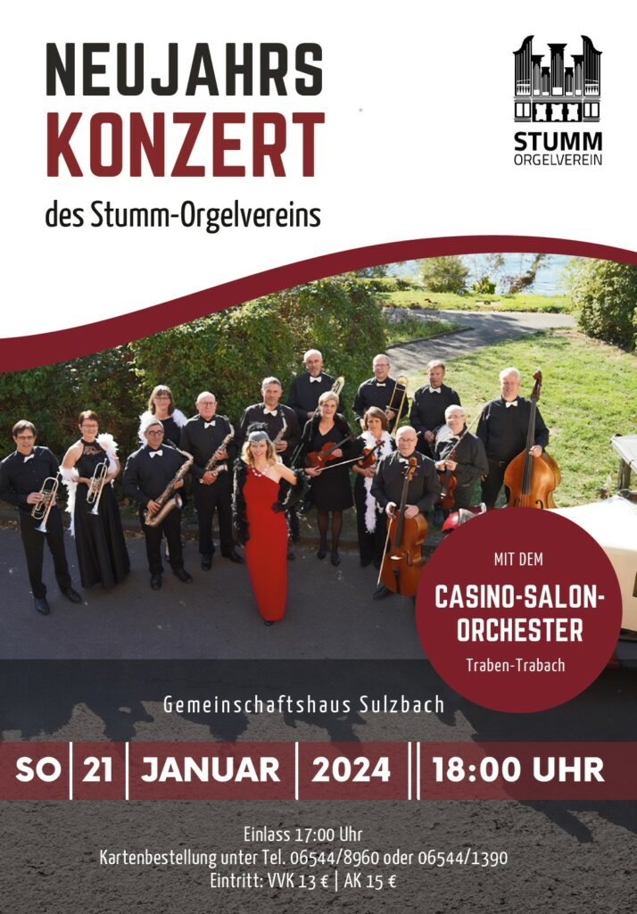 Plakat Neujahrskonzert - Zwischen heute und morgen