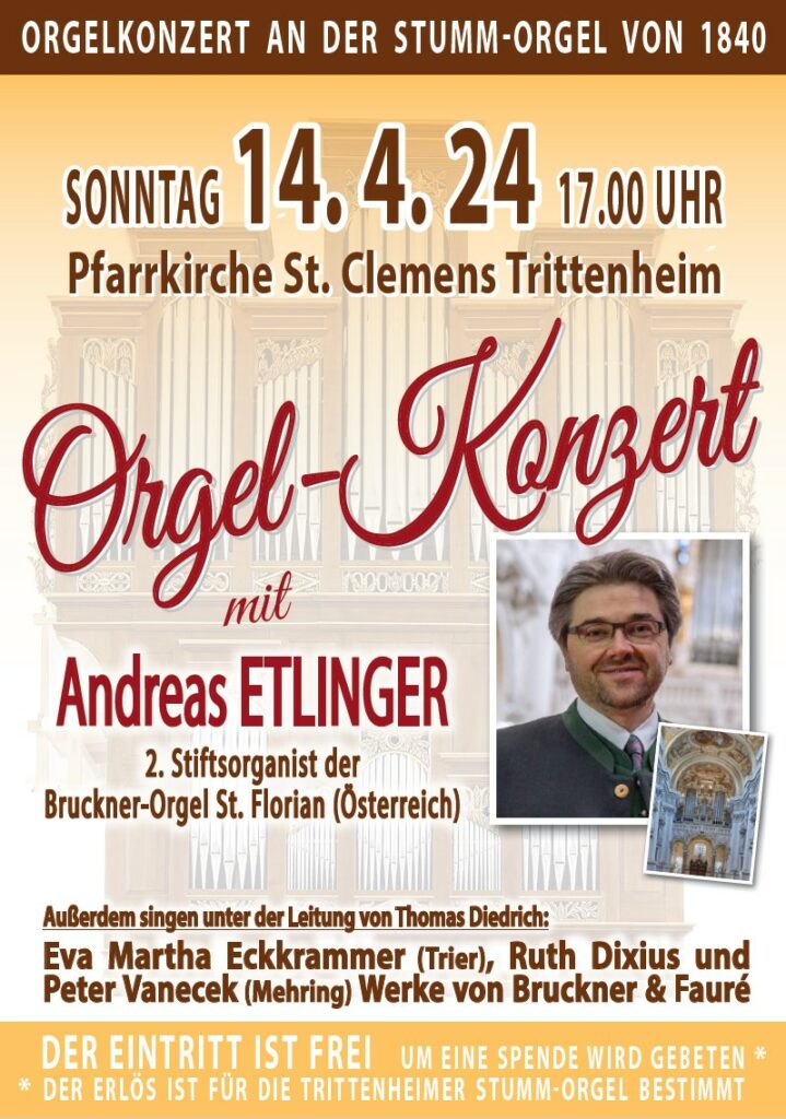 Plakat Andreas Etlinger in Trittenheim
