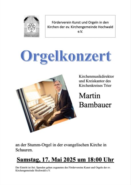 Martin Bambauer an der STUMM-Orgel in Schauren
