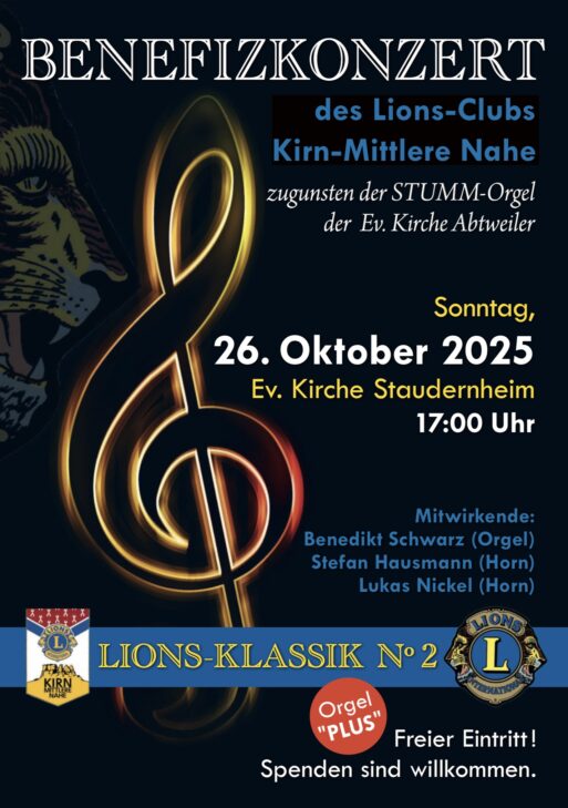 Benefizkonzert in Staudernheim (26.10.)